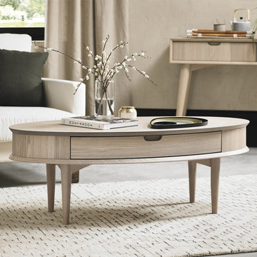 Bentley Designs Dansk Scandi Oak Coffee Table with Drawer | Taylors on the High Street